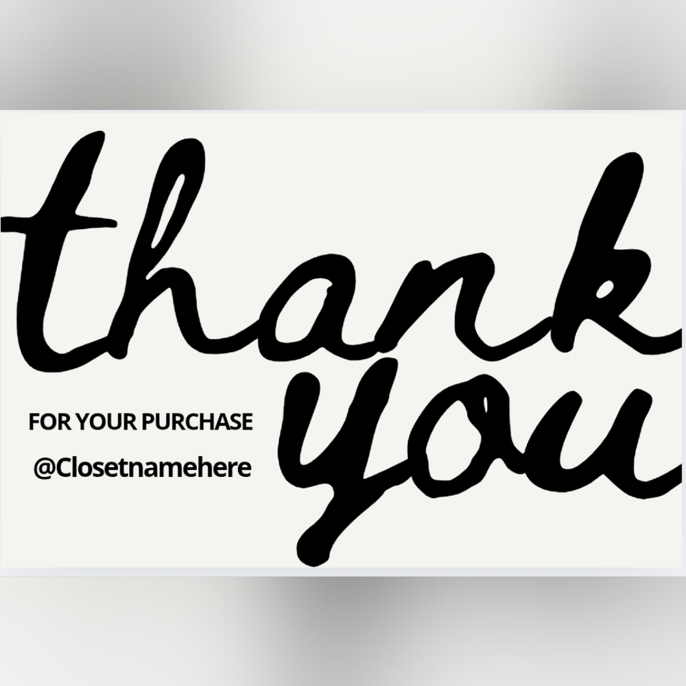 50 Custom 4x6 Artistic Thank You Notes Labels/Thank You Stickers